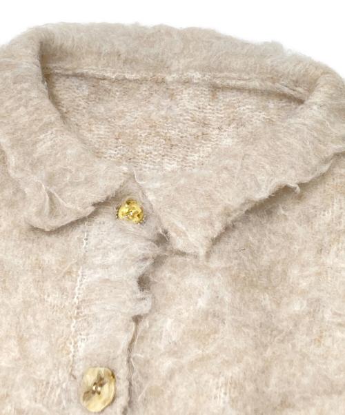 willfully（ウィルフリー）willfully (ウィルフリー) リバーシブル ブラッシュド ライトリー ニット カーディガン ベージュ サイズ:Sの古着・服飾アイテム