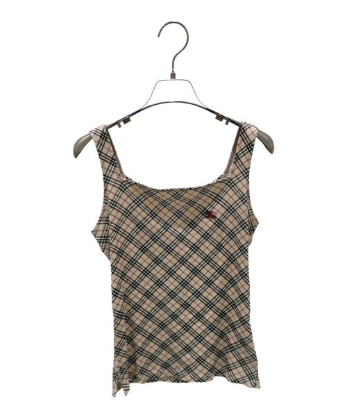 BURBERRY BLUE LABEL（バーバリー ブルー レーベル）BURBERRY BLUE LABEL (バーバリー ブルー レーベル) ノバチェックタンクトップ ベージュ サイズ:38の古着・服飾アイテム