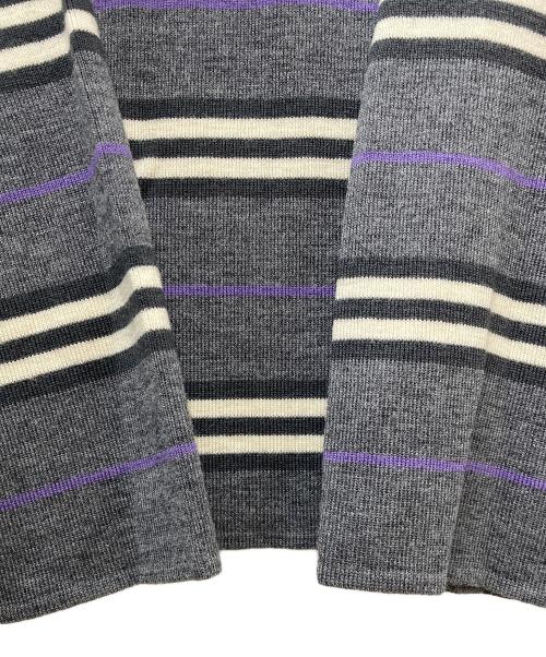 BURBERRY LONDON（バーバリーロンドン）BURBERRY LONDON (バーバリーロンドン) ボーダータートルネックニット FB042-036 グレー サイズ:2の古着・服飾アイテム