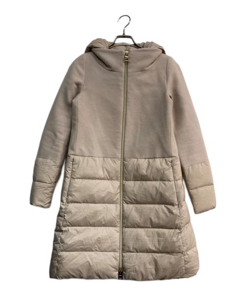 HERNO（ヘルノ）HERNO (ヘルノ) DIAGONAL WOOL AND NUAGE PARKA ベージュ サイズ:38の古着・服飾アイテム