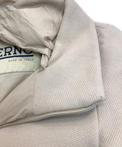 HERNO（ヘルノ）HERNO (ヘルノ) DIAGONAL WOOL AND NUAGE PARKA ベージュ サイズ:38の古着・服飾アイテム