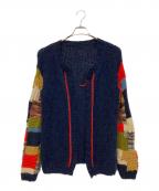 HARAPOS REALESハラポスレアレス）の古着「モヘア混クルーネックカーディガン」｜ネイビー