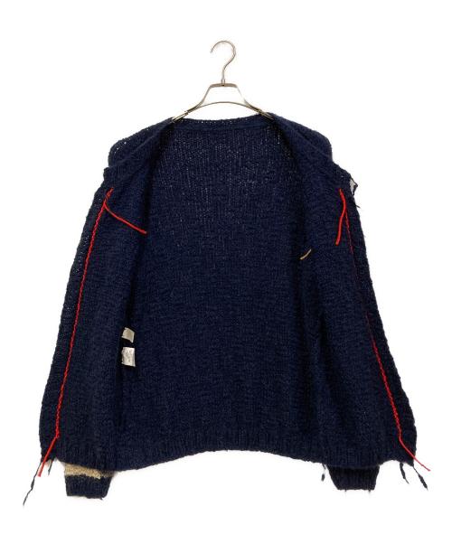 HARAPOS REALES（ハラポスレアレス）Harapos Reales (ハラポスレアレス) モヘア混クルーネックカーディガン ネイビー サイズ:SIZE Freeの古着・服飾アイテム