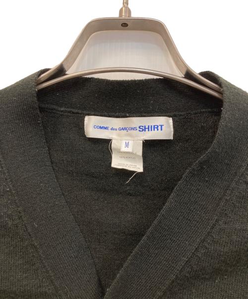 COMME des GARCONS SHIRT（コムデギャルソンシャツ）COMME des GARCONS SHIRT (コムデギャルソンシャツ) アクリルカーディガン ブラック サイズ:Mの古着・服飾アイテム