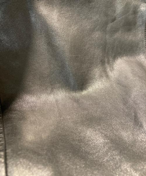 ESTNATION（エストネーション）ESTNATION (エストネーション) フーデッド レザーブルゾン ブラック サイズ:Lの古着・服飾アイテム