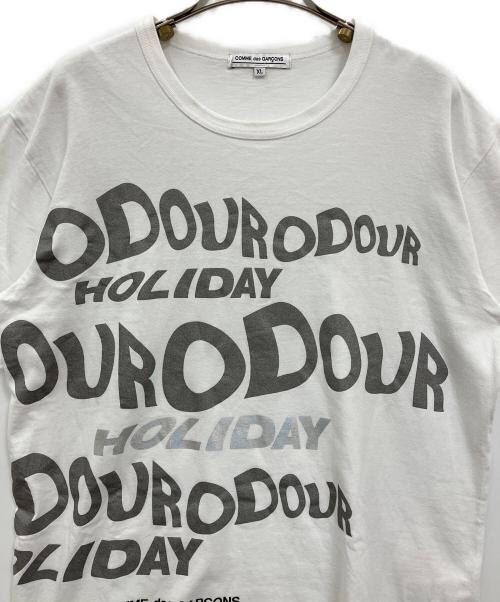 COMME des GARCONS（コムデギャルソン）COMME des GARCONS (コムデギャルソン) HOLIDAY プリントTシャツ ホワイト サイズ:XLの古着・服飾アイテム