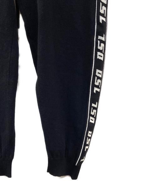 DIESEL（ディーゼル）DIESEL (ディーゼル) サイドラインニットパンツ ブラック サイズ:Sの古着・服飾アイテム