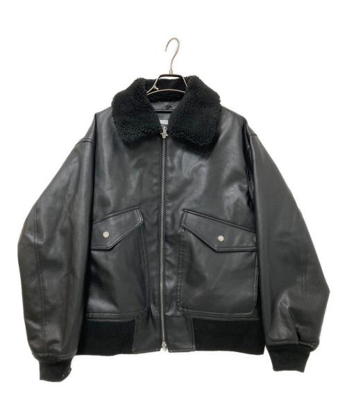 WYM LIDNM（ウィム バイ リドム）WYM LIDNM (ウィム バイ リドム) フェイクレザージャケット ブラック サイズ:Sの古着・服飾アイテム
