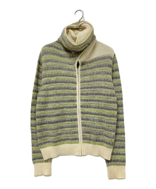 DRIES VAN NOTEN（ドリスヴァンノッテン）DRIES VAN NOTEN (ドリスヴァンノッテン) ニットジャケット 黄緑 サイズ:Sの古着・服飾アイテム