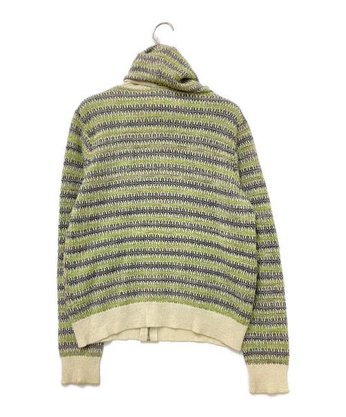 DRIES VAN NOTEN（ドリスヴァンノッテン）DRIES VAN NOTEN (ドリスヴァンノッテン) ニットジャケット 黄緑 サイズ:Sの古着・服飾アイテム