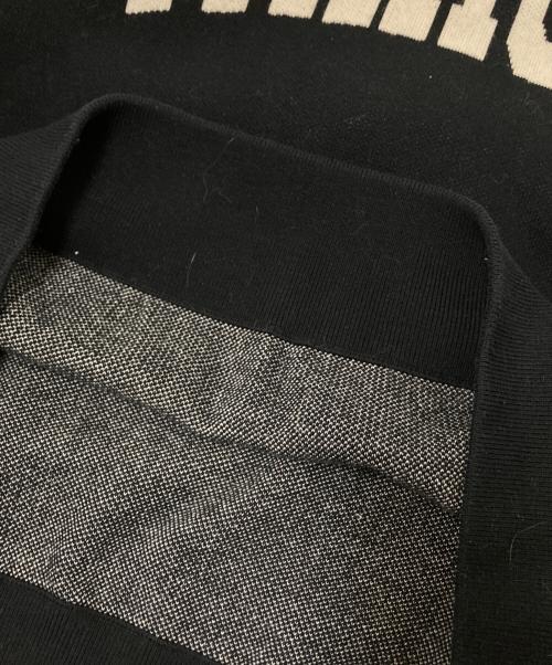 FRAMeWORK（フレームワーク）FRAMeWORK (フレームワーク) ジャガードロゴSWEATニット ネイビー サイズ:下記参照の古着・服飾アイテム