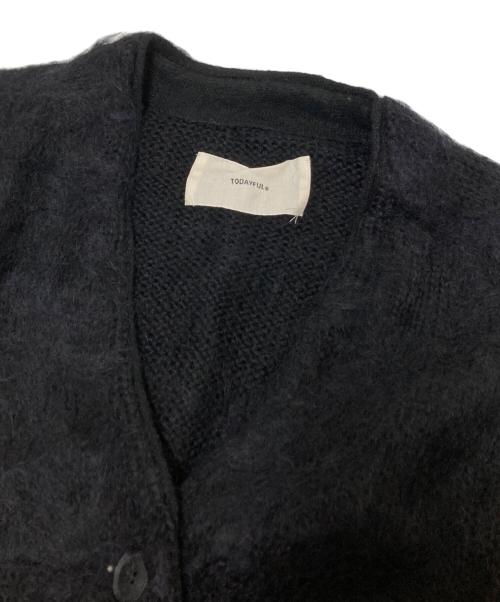 TODAYFUL（トゥデイフル）TODAYFUL (トゥデイフル) Brushed Mohair Cardigan ブラック サイズ:Fの古着・服飾アイテム