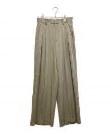 TODAYFUL（トゥデイフル）の古着「Tuck Wide Trousers」｜カーキ