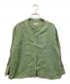 MARGARET HOWELLマーガレットハウエル）の古着「LINEN VOILE SHIRT」｜グリーン