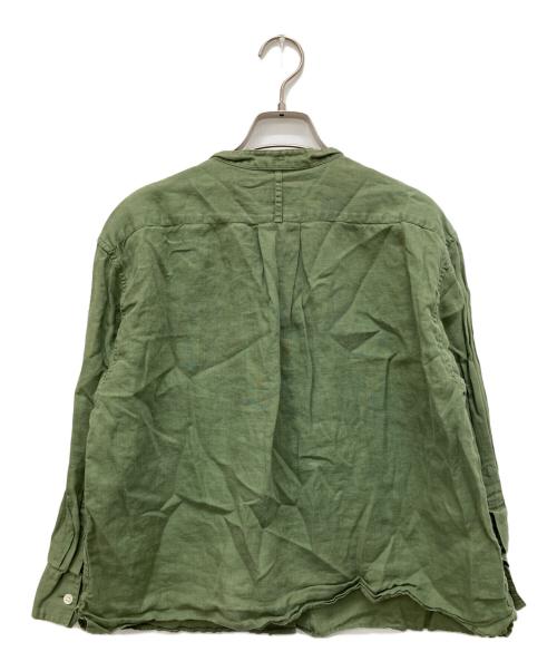MARGARET HOWELL（マーガレットハウエル）MARGARET HOWELL (マーガレットハウエル) LINEN VOILE SHIRT グリーン サイズ:2の古着・服飾アイテム
