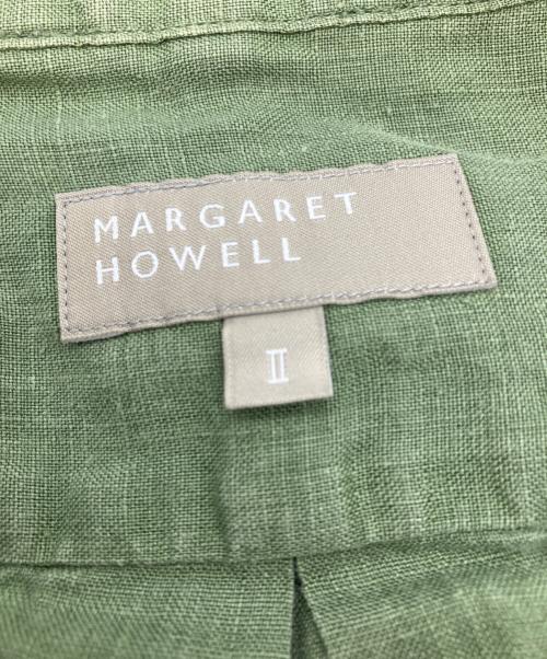 MARGARET HOWELL（マーガレットハウエル）MARGARET HOWELL (マーガレットハウエル) LINEN VOILE SHIRT グリーン サイズ:2の古着・服飾アイテム