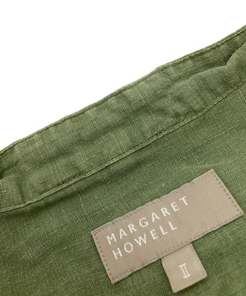 MARGARET HOWELL（マーガレットハウエル）MARGARET HOWELL (マーガレットハウエル) LINEN VOILE SHIRT グリーン サイズ:2の古着・服飾アイテム