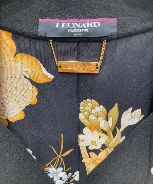 LEONARD（レオナール）LEONARD (レオナール) カシミヤコート ブラック サイズ:9ARの古着・服飾アイテム