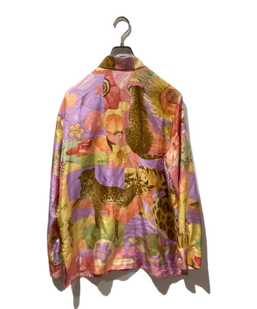 Salvatore Ferragamo（サルヴァトーレ フェラガモ）Salvatore Ferragamo (サルヴァトーレ フェラガモ) ヴィンテージシルクシャツ ピンク サイズ:44の古着・服飾アイテム