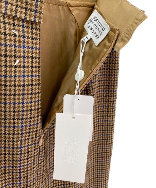 Maison Margiela（メゾンマルジェラ）Maison Margiela (メゾンマルジェラ) Houndstooth wool midi skirt ベージュ サイズ:42の古着・服飾アイテム