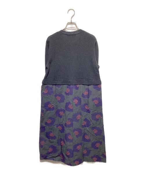 M.&KYOKO（エムアンドキョウコ）M.&KYOKO (エムアンドキョウコ) ジャガードドッキングワンピース ブラック サイズ:1の古着・服飾アイテム