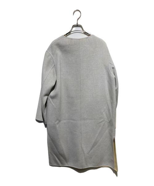 Rene（ルネ）Rene (ルネ) ダブルフェイスノーカラーコート グレー サイズ:36の古着・服飾アイテム