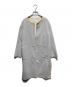 Rene（ルネ）の古着「ダブルフェイスノーカラーコート」｜グレー