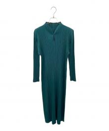 PLEATS PLEASE（プリーツプリーズ）の古着「プリーツワンピース」｜グリーン