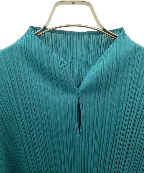PLEATS PLEASE（プリーツプリーズ）PLEATS PLEASE (プリーツプリーズ) プリーツワンピース グリーン サイズ:3の古着・服飾アイテム