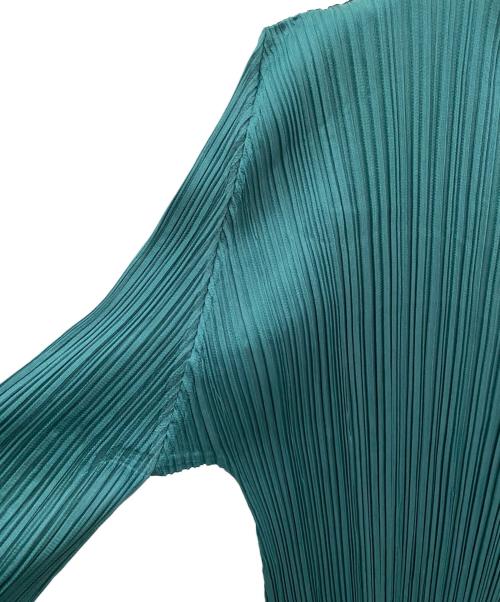 PLEATS PLEASE（プリーツプリーズ）PLEATS PLEASE (プリーツプリーズ) プリーツワンピース グリーン サイズ:3の古着・服飾アイテム