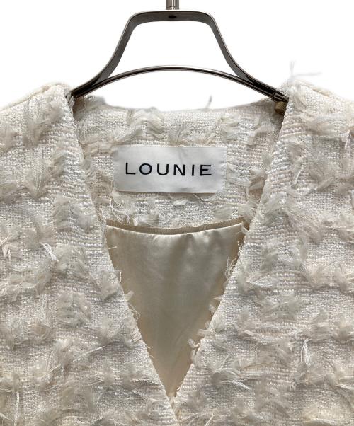 LOUNIE（ルーニー）LOUNIE (ルーニー) カットジャガードジレ アイボリー サイズ:38の古着・服飾アイテム