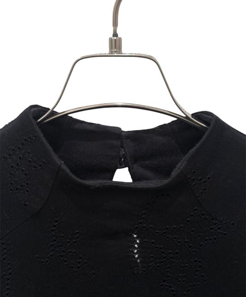 Mame Kurogouchi（マメクロゴウチ）Mame Kurogouchi (マメクロゴウチ) Eyelet Jersey Jacquard Top ブラック サイズ:1の古着・服飾アイテム