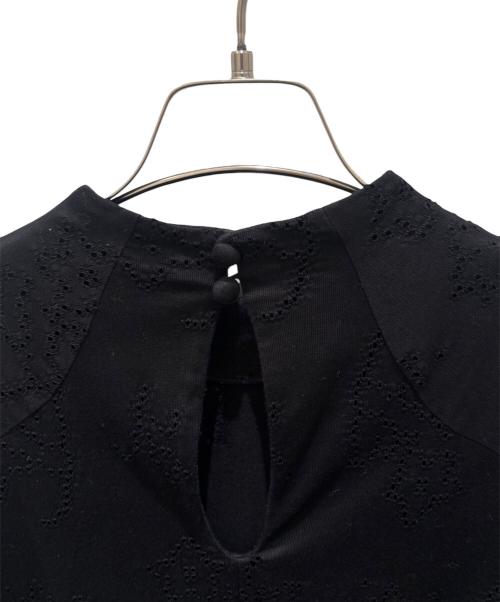 Mame Kurogouchi（マメクロゴウチ）Mame Kurogouchi (マメクロゴウチ) Eyelet Jersey Jacquard Top ブラック サイズ:1の古着・服飾アイテム