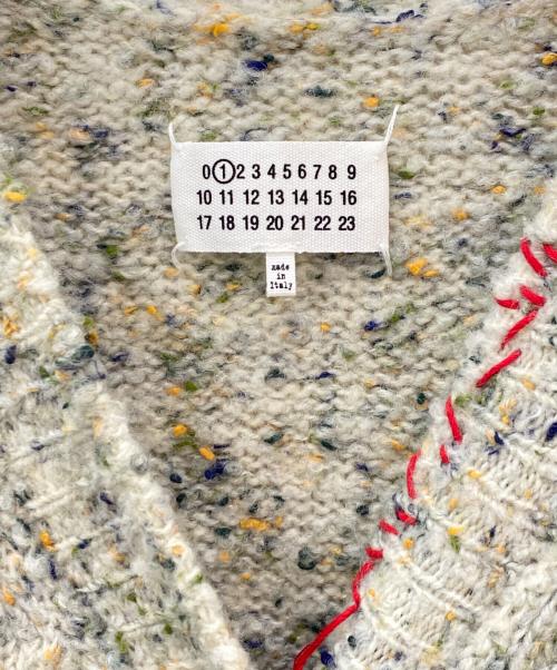 Maison Margiela（メゾンマルジェラ）Maison Margiela (メゾンマルジェラ) ステッチニットカーディガン アイボリー サイズ:Mの古着・服飾アイテム