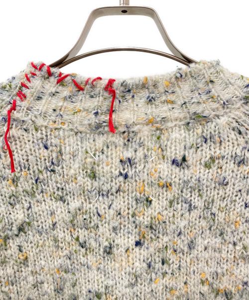 Maison Margiela（メゾンマルジェラ）Maison Margiela (メゾンマルジェラ) ステッチニットカーディガン アイボリー サイズ:Mの古着・服飾アイテム