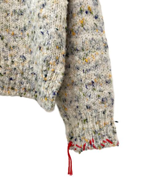 Maison Margiela（メゾンマルジェラ）Maison Margiela (メゾンマルジェラ) ステッチニットカーディガン アイボリー サイズ:Mの古着・服飾アイテム