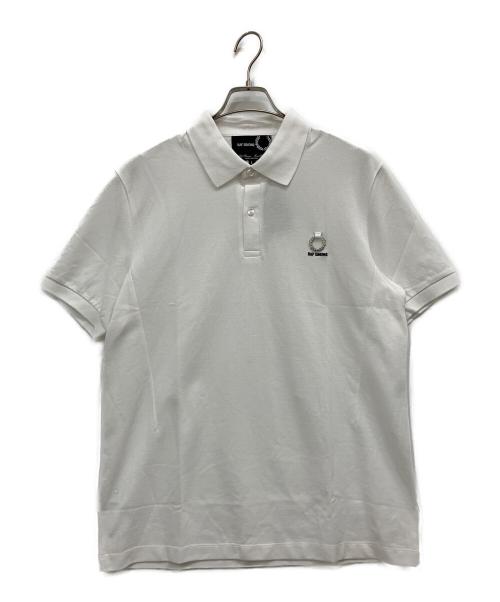 RAF SIMONS（ラフシモンズ）RAF SIMONS (ラフシモンズ) FRED PERRY (フレッドペリー) ローレルロゴポロシャツ ホワイト サイズ:Ｌの古着・服飾アイテム