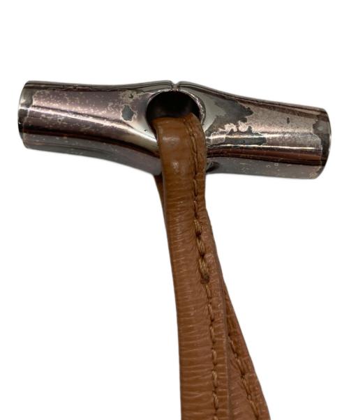 LONGCHAMP（ロンシャン）LONGCHAMP (ロンシャン) Le Roseau リバーシブルトートバッグ キャメルの古着・服飾アイテム