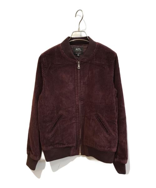 A.P.C.（アーペーセー）A.P.C. (アーペーセー) コーデュロイジャケット バーガンディー サイズ:36の古着・服飾アイテム