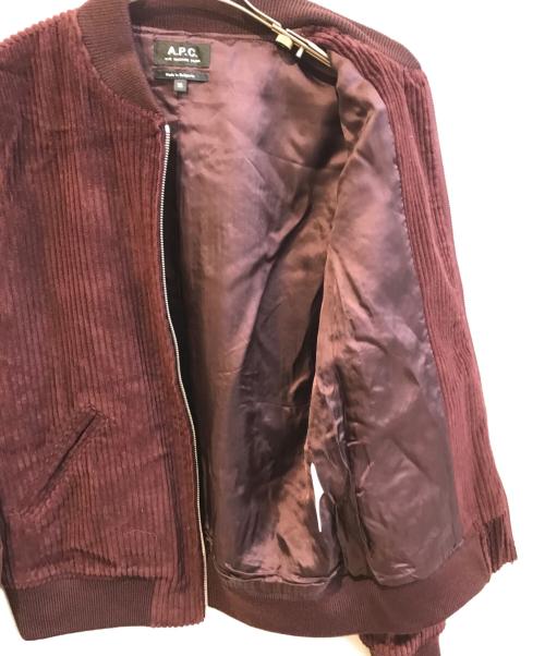 A.P.C.（アーペーセー）A.P.C. (アーペーセー) コーデュロイジャケット バーガンディー サイズ:36の古着・服飾アイテム