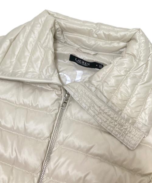 LAUREN RALPH LAUREN（ローレンラルフローレン）LAUREN RALPH LAUREN (ローレンラルフローレン) オーバーサイズカラー キルテッド ダウン コート アイボリー サイズ:Mの古着・服飾アイテム