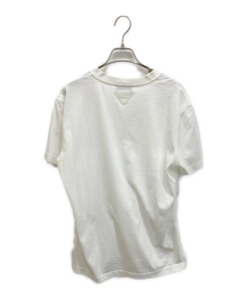 PRADA（プラダ）PRADA (プラダ) VネックTシャツ ホワイト サイズ:Mの古着・服飾アイテム