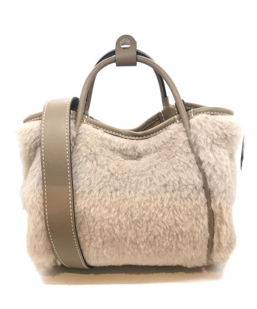 MaxMara（マックスマーラ）MaxMara (マックスマーラ) 2WAYバッグ ベージュの古着・服飾アイテム