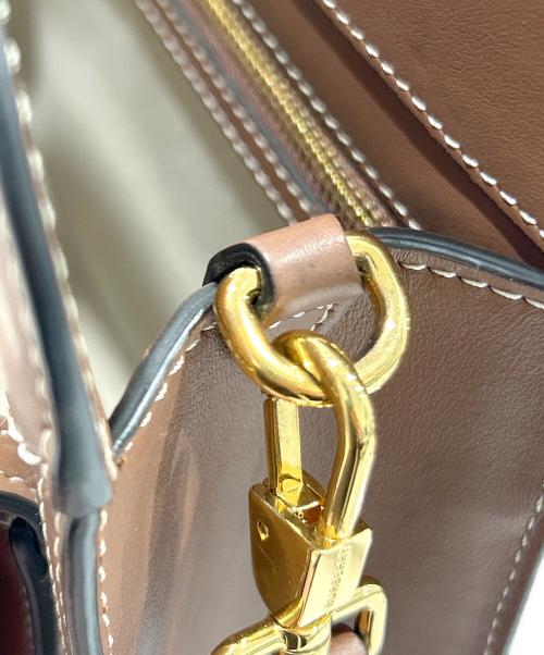 BURBERRY（バーバリー）BURBERRY (バーバリー) ミニポケットバッグ アイボリー×ブラウン サイズ:-の古着・服飾アイテム