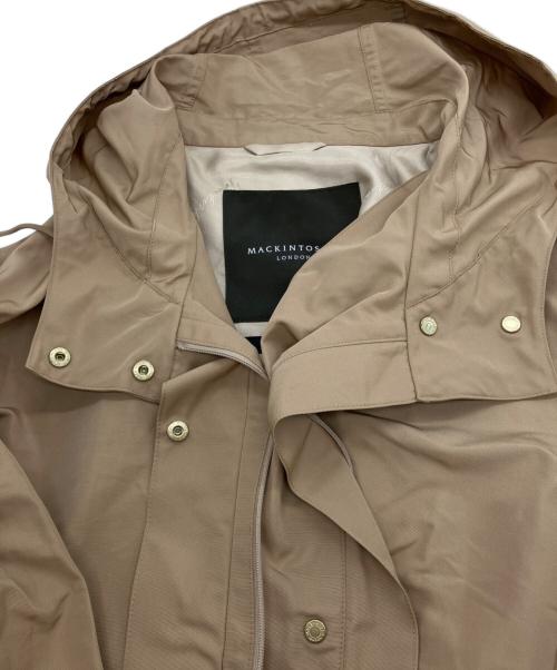 MACKINTOSH LONDON（マッキントッシュ ロンドン）MACKINTOSH LONDON (マッキントッシュ ロンドン) メモリーグロスグログランフーデットコート ベージュ サイズ:38の古着・服飾アイテム