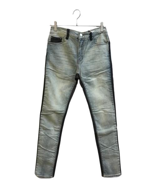 mnml（ミニマル）MNML (ミニマル) X158 STRETCH DENIM ブルー×ブラック サイズ:Ｗ32 未使用品の古着・服飾アイテム
