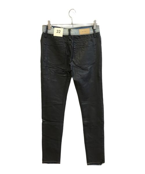 mnml（ミニマル）MNML (ミニマル) X158 STRETCH DENIM ブルー×ブラック サイズ:Ｗ32 未使用品の古着・服飾アイテム