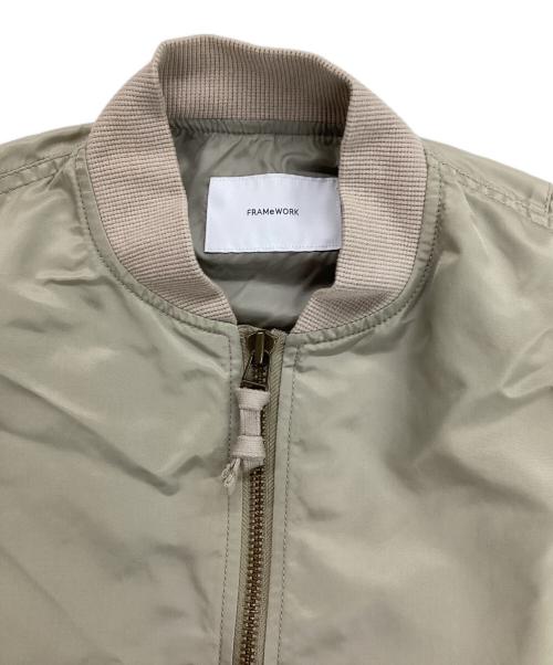 FRAMeWORK（フレームワーク）FRAMeWORK (フレームワーク) ナイロンツイルMA-1 ベージュ サイズ:38の古着・服飾アイテム