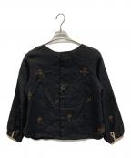 atelier naruseアトリエナルセ）の古着「linen wool winter plants BL」｜グレー