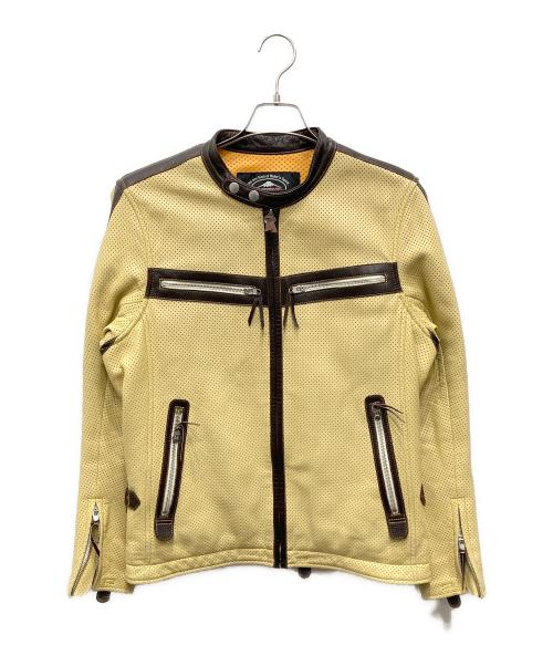 KUSHITANI（クシタニ）KUSHITANI (クシタニ) パンチングライダースジャケット ベージュ サイズ:LLの古着・服飾アイテム